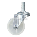 Light Duty Swivel White PP Rosteros de tallo roscados